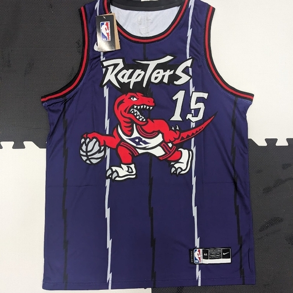 Men's Mitchell & Ness Carter #15 Purple Toronto Raptors 1998/99 Hardwood Jersey - Picture 2 of 8